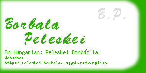 borbala peleskei business card